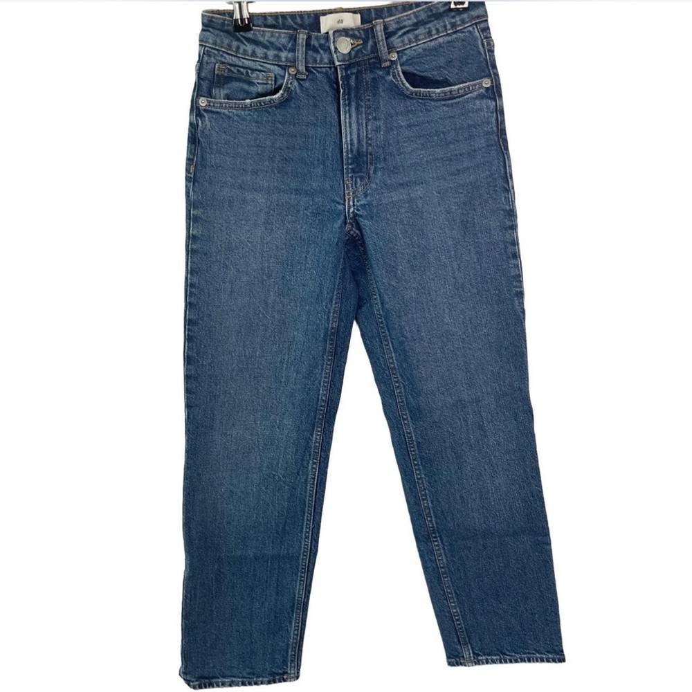 H&M Women's Straight Jeans in Deep Blue